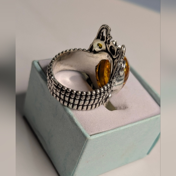 Handcrafted Boho Amber Beetle Statement Ring (8) - Picture 14 of 14